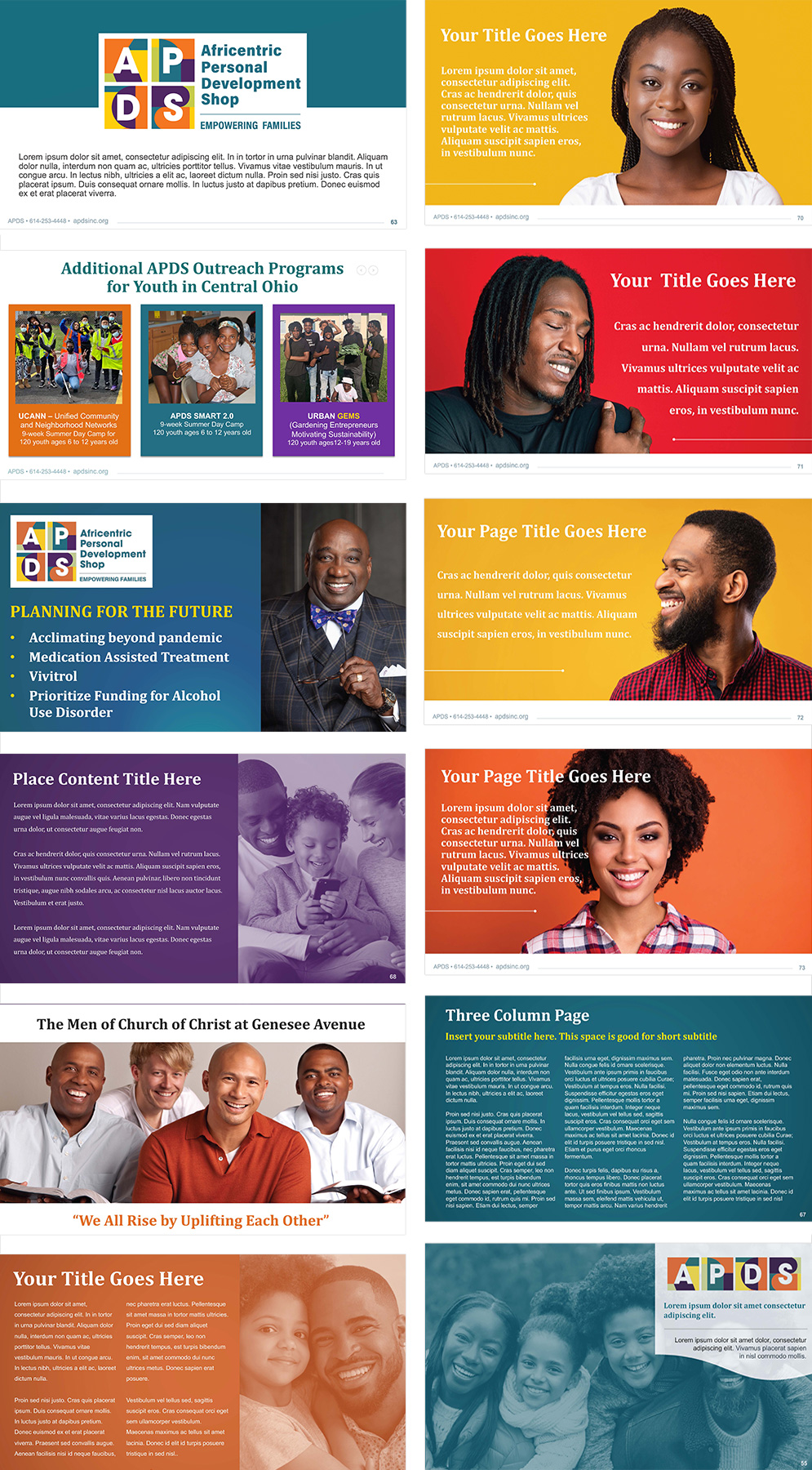 APDS PowerPoint Slide template and Ad Design