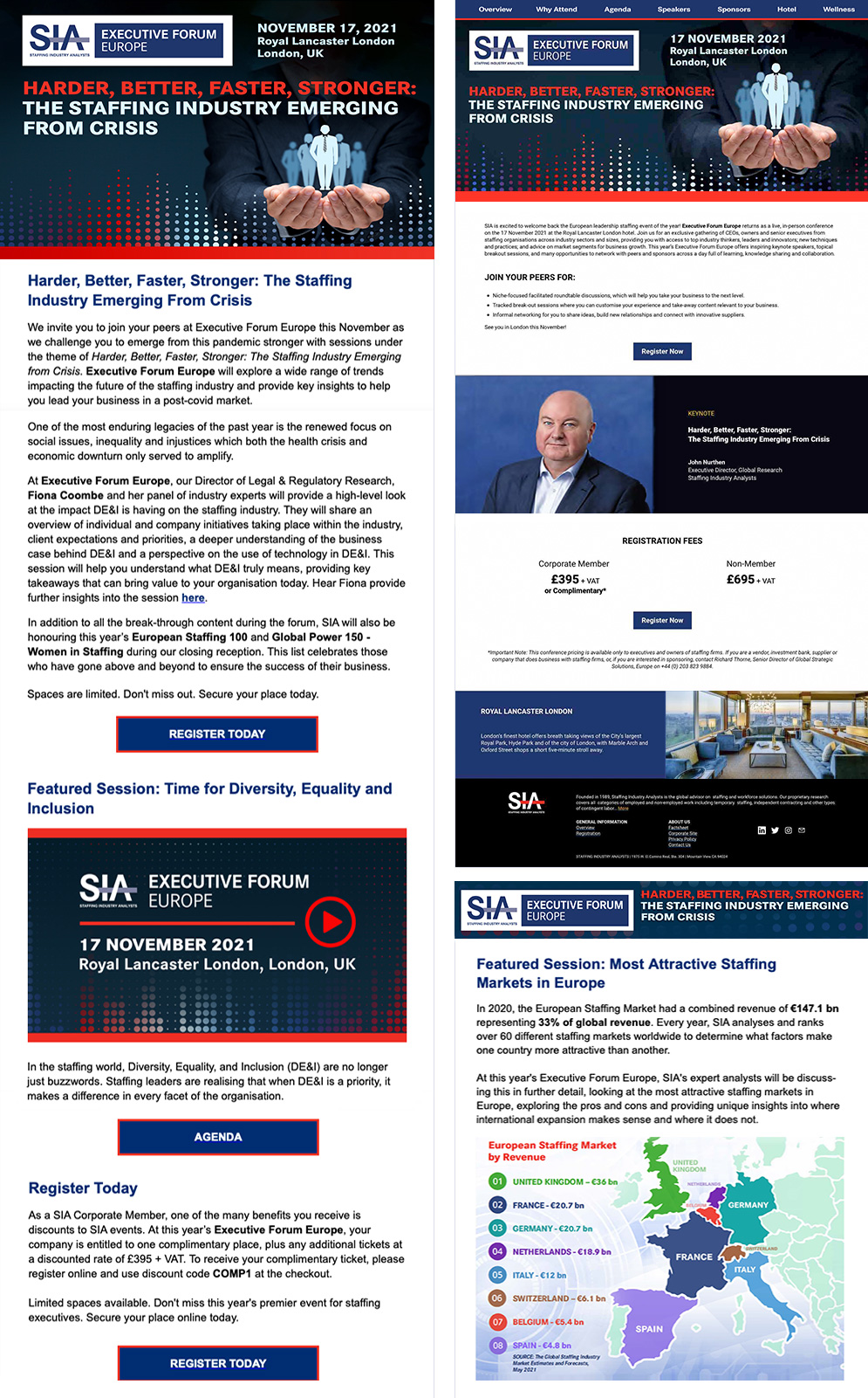 GIGE Print and Digital Marketing collateral