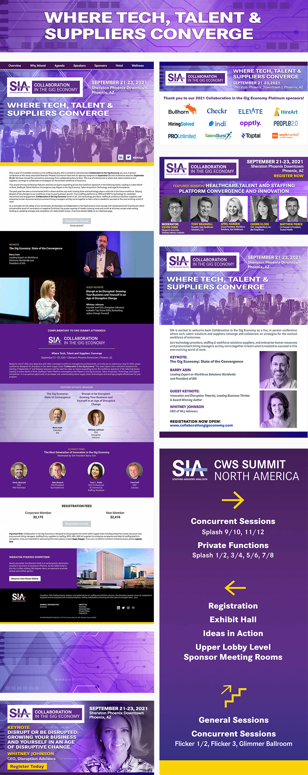 GIGE Print and Digital Marketing collateral