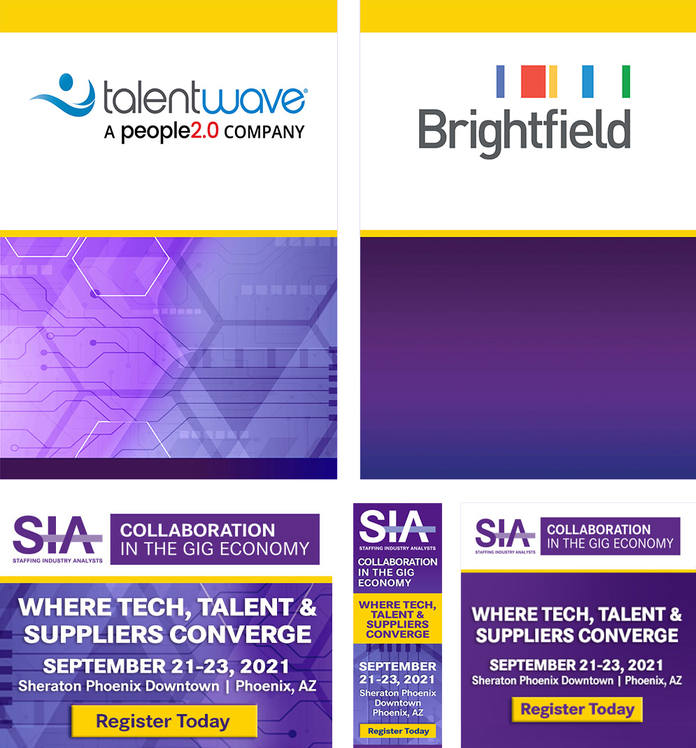 GIGE Print and Digital Marketing collateral