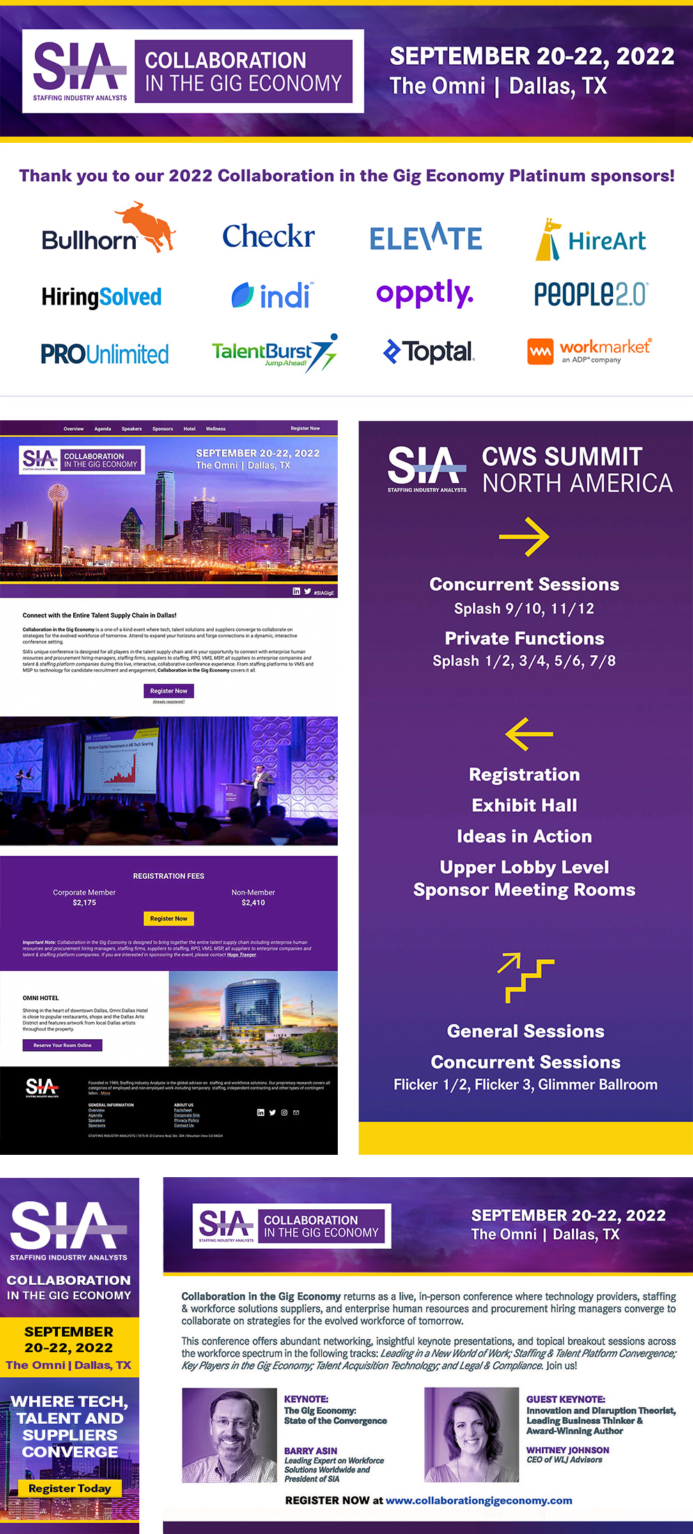 GIGE Print and Digital Marketing collateral