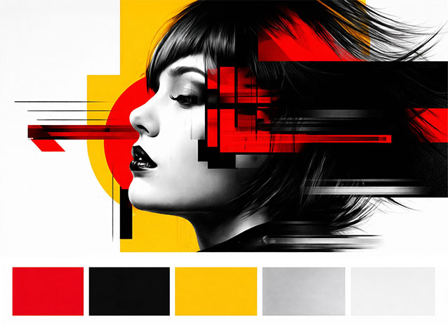 Cybernetic Fusion Vibrant Energy Color Key