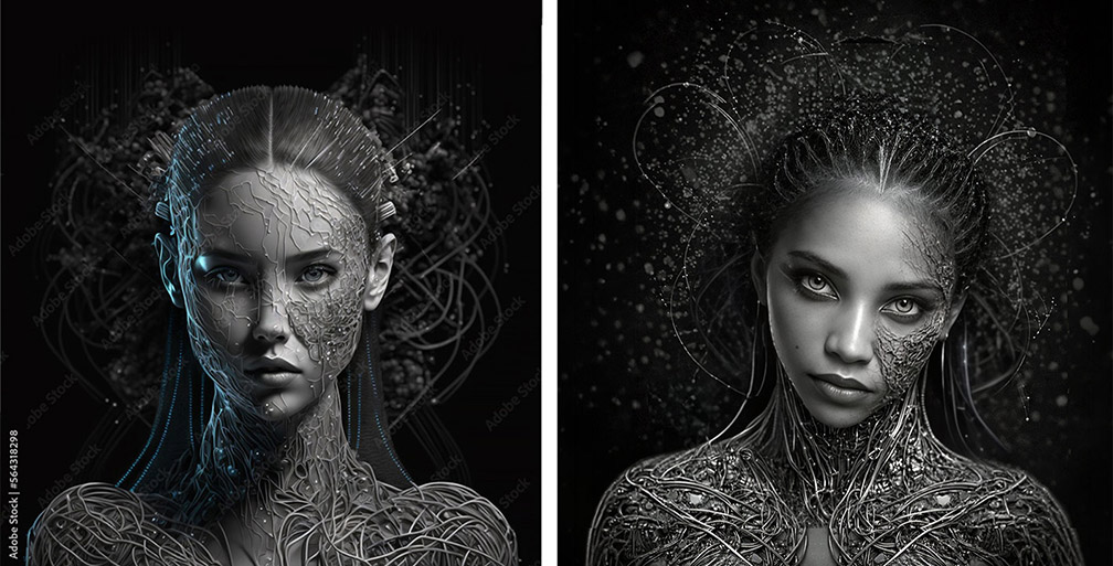 Style reference alongside refined Photoshop result — version one