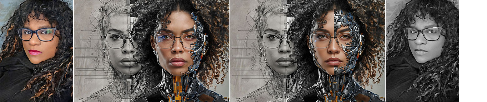 Pencil to cyborg transition direction explorations
