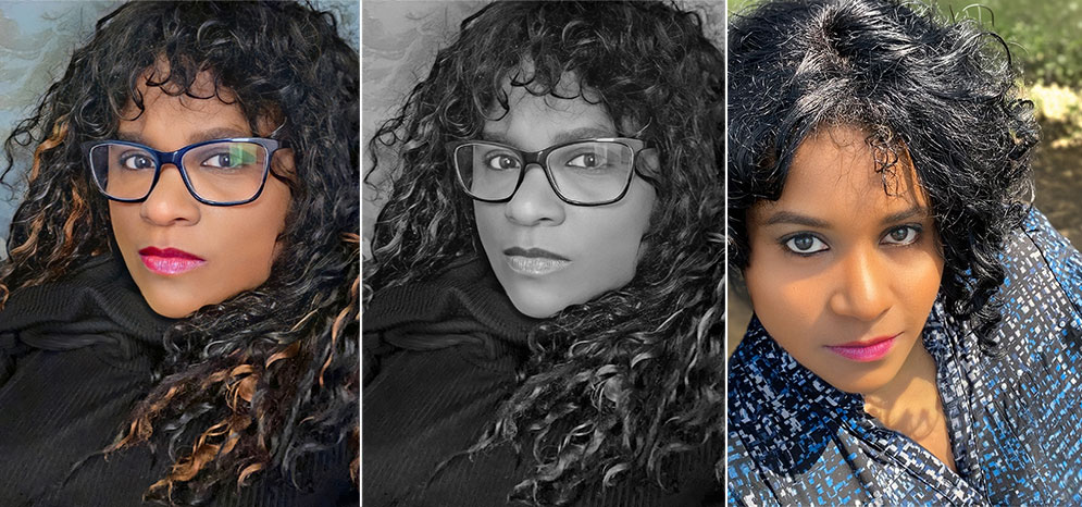 Source reference portraits color and black and white