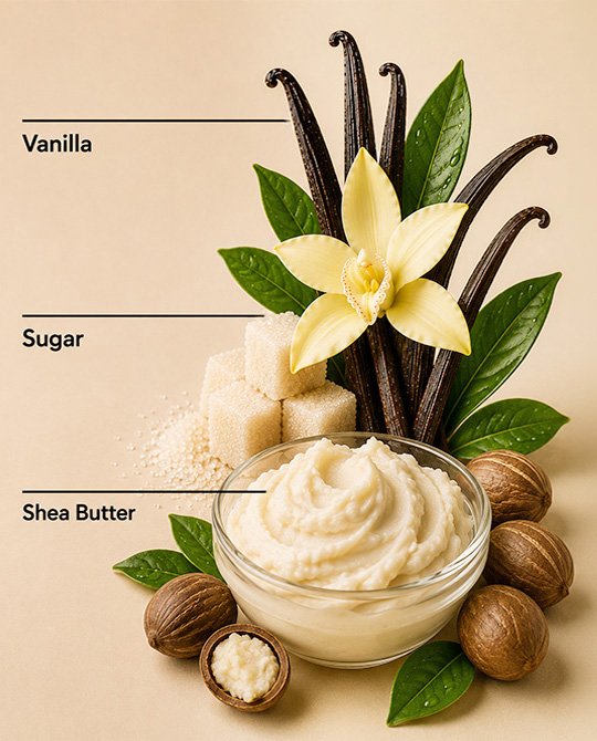 Wrapped in Vanilla ingredient concept