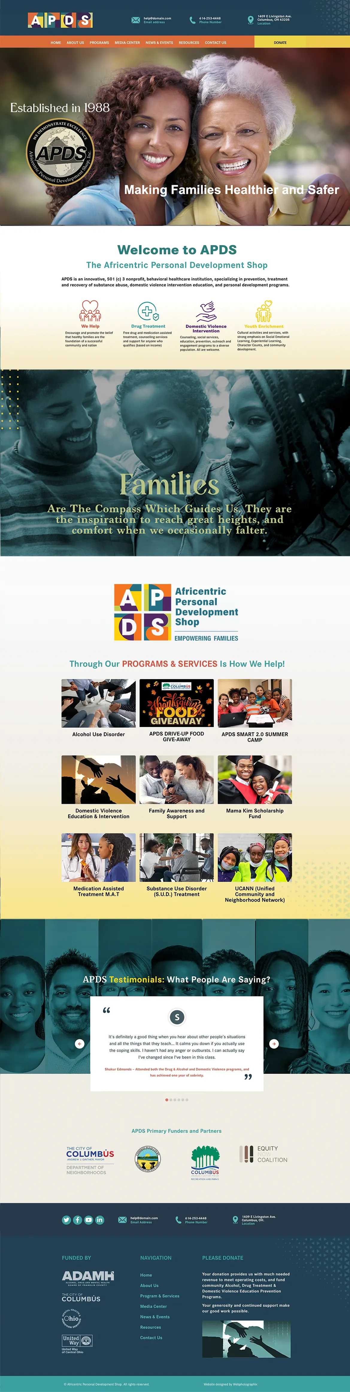APDS Homepage — Original Design by Giselle White