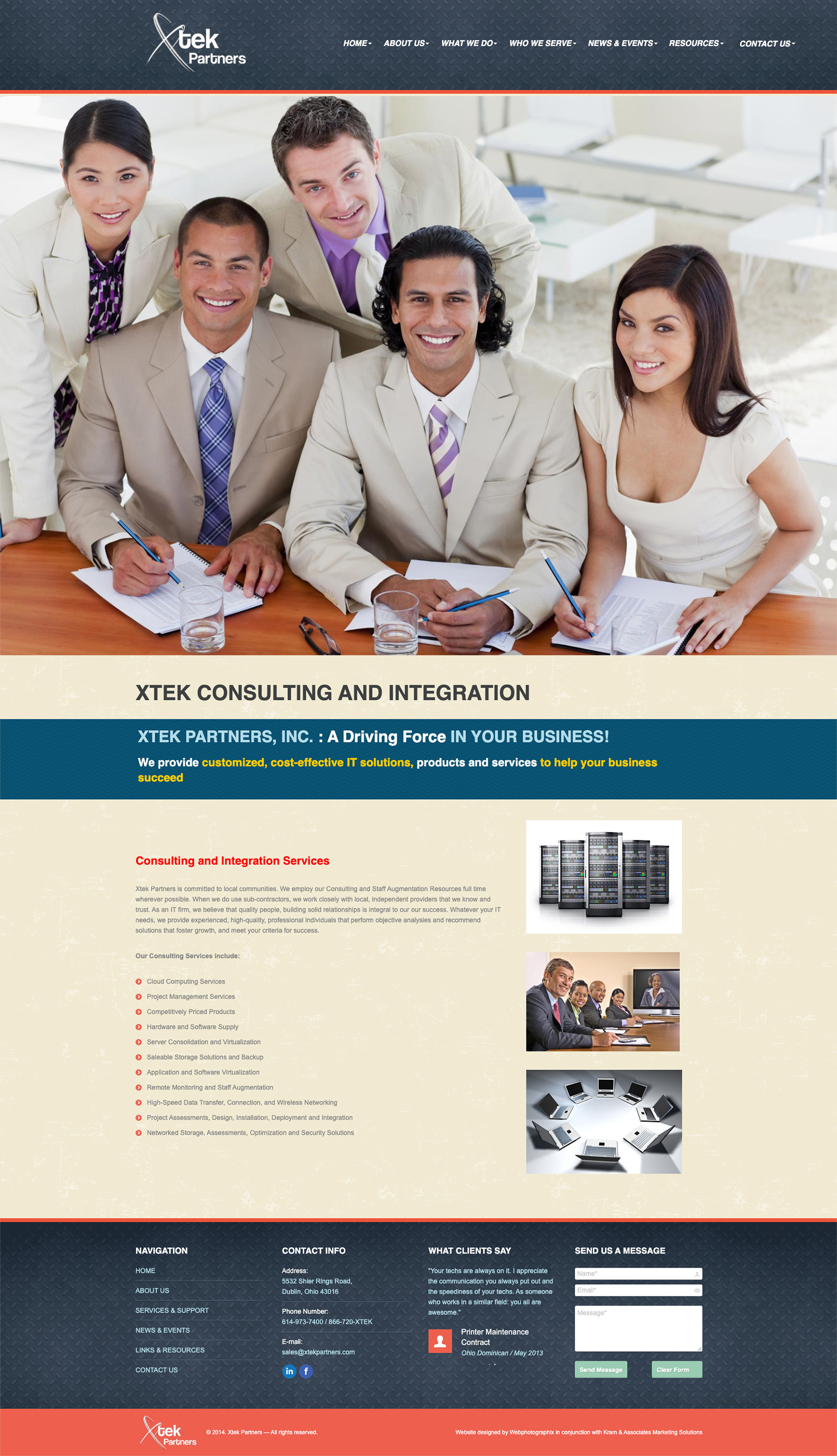 XTEK Partners full website overview