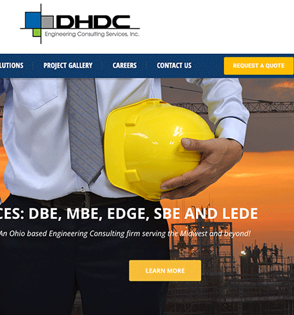 DHDC Engineering website design