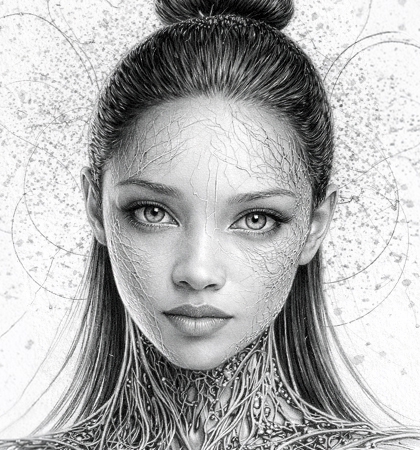 Ethereal, Monochrome Elegance AI art direction case study