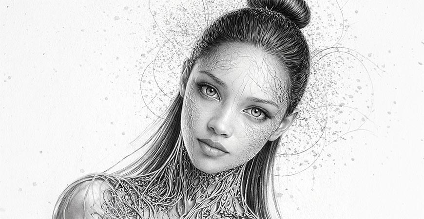 Final AI Exploration image entitled Ethereal, Monochrome Elegance