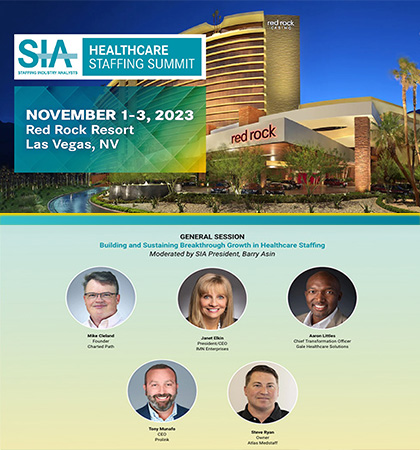 SIA Healthcare Staffing Summit 2023 conference branding