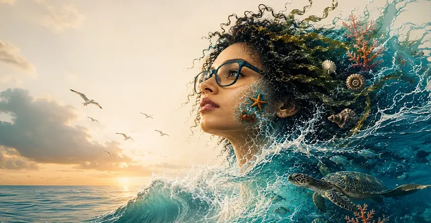 The Ocean Within AI-assisted illustration case study