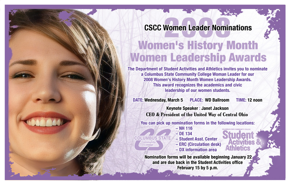 Webphotographix Columbus State Direct-Mail Postcard (FRONT) and Poster.