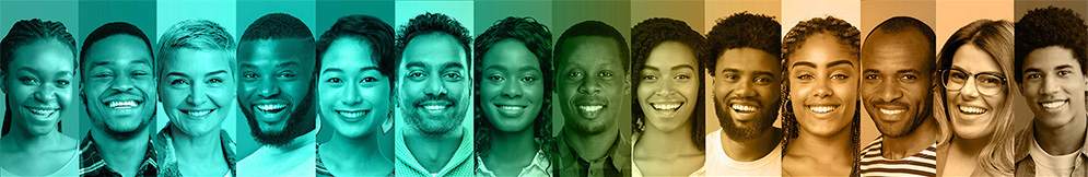 APDS anniversary community portrait header in teal and gold.