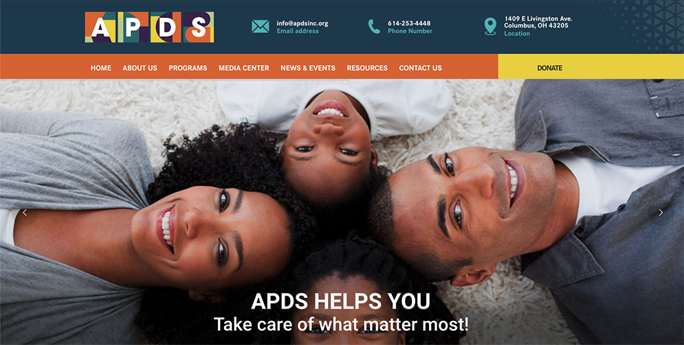 APDS Rebranded Website , Hero Section