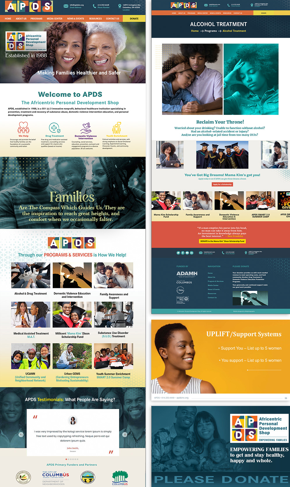 APDS Rebranded Website Layout