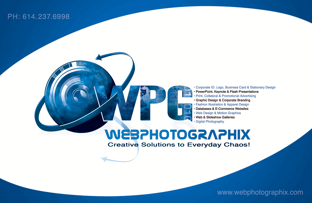 Webphotographix promotional specials postcard reverse.