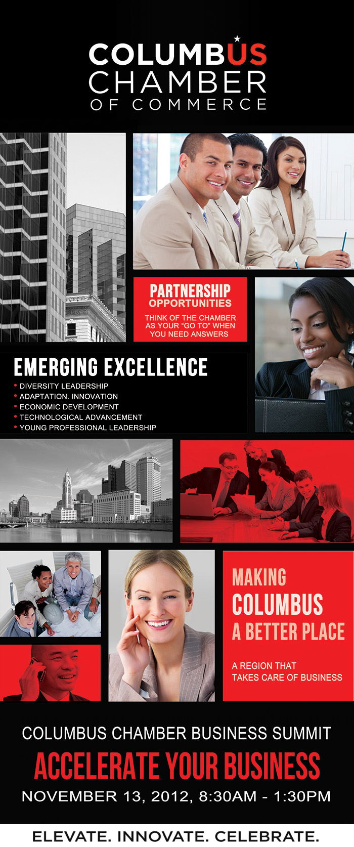 Retractable Event Signage. Large-format signage carries the conference identity into the physical environment for visibility and on-site recognition.