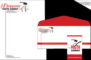 Dream Youth Summit brand identity and stationery design