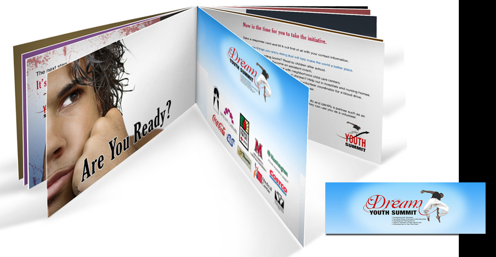 Dream Youth Summit booklet design presentation.
