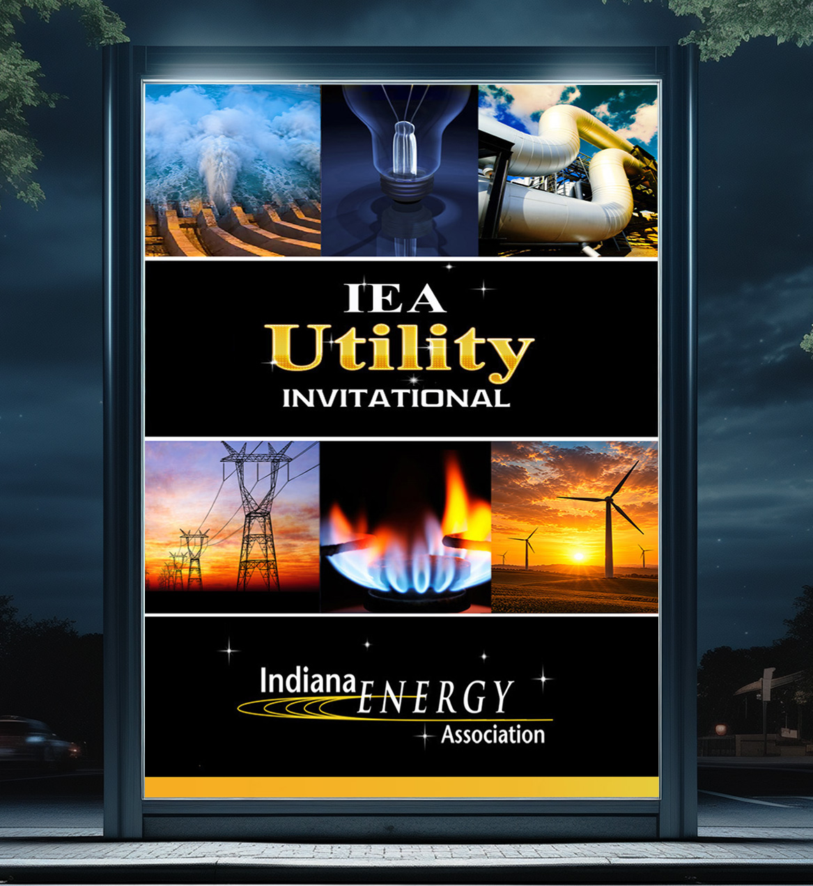 Indiana Energy Association vertical conference signage