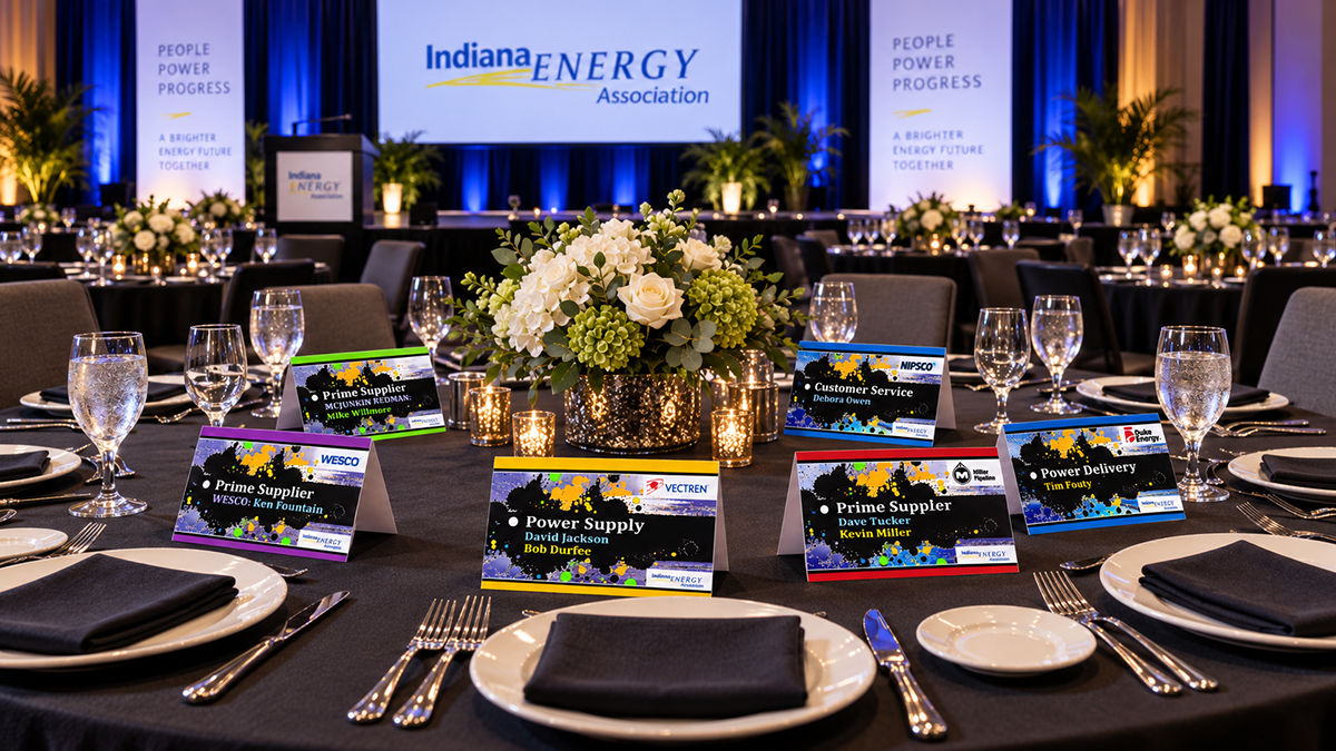 Indiana Energy Association conference place cards