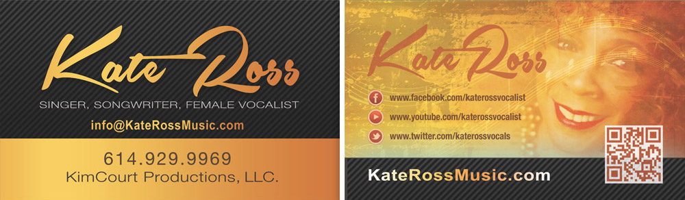 Kate Ross logo and business card design.