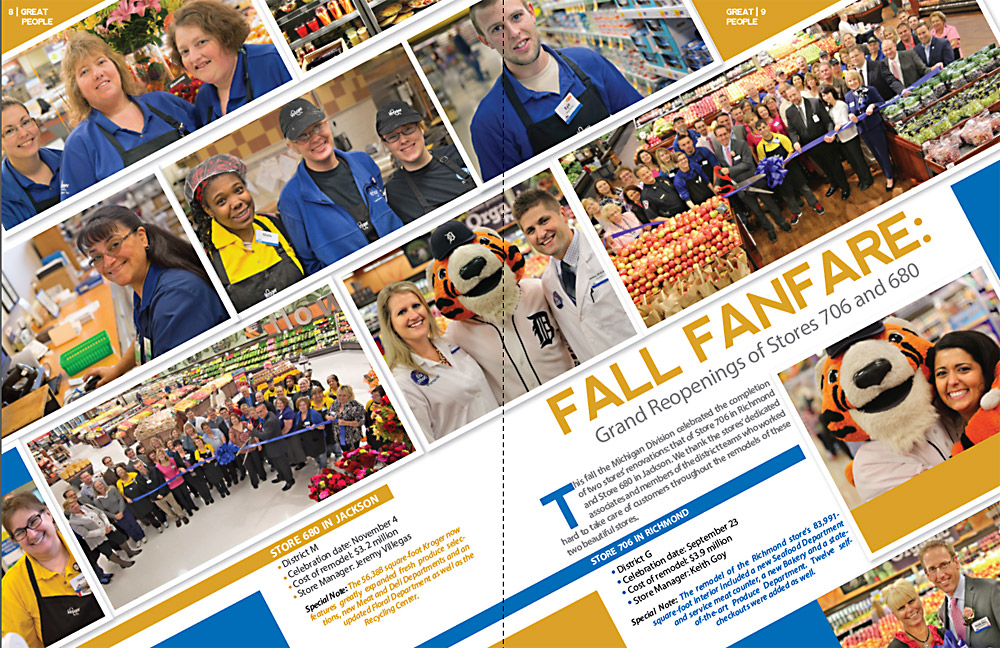 Kroger quarterly magazine volume four editorial spread