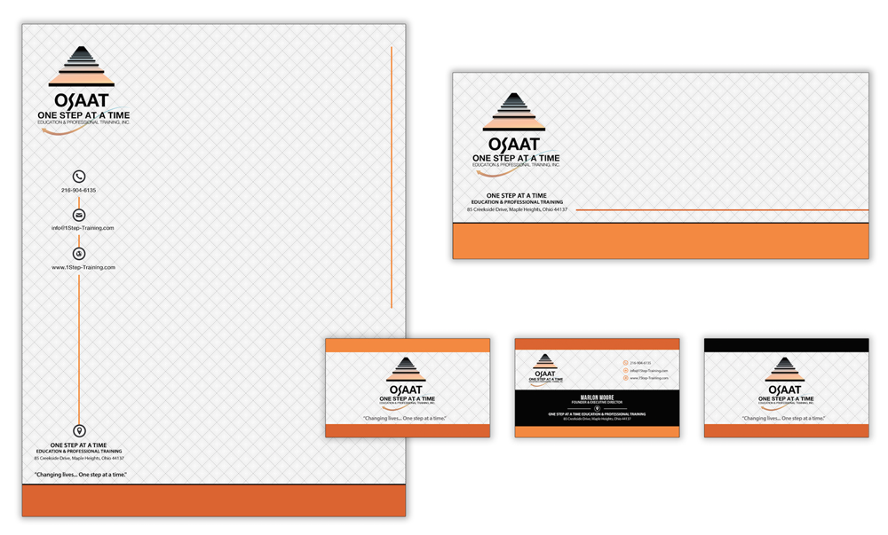 Additional OSAAT stationery and visual identity materials
