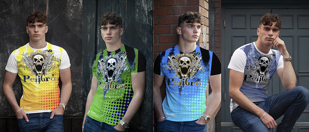 Peligro music band merchandise and T-shirt designs