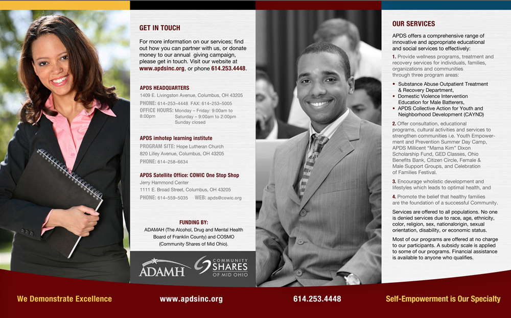 APDS Z-Fold Brochures — project view 2 by Giselle White / Webphotographix