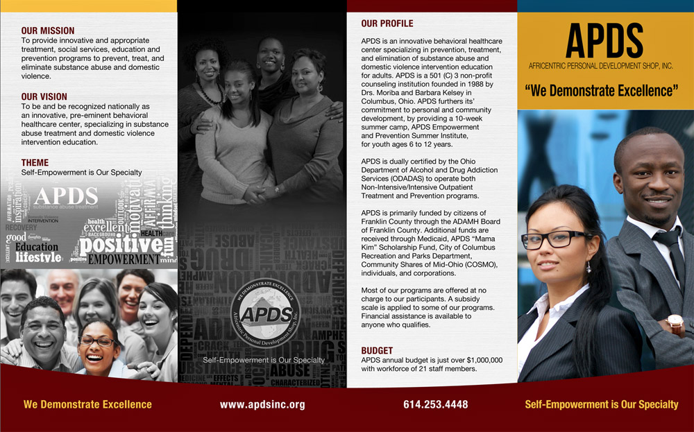 APDS Z-Fold Brochures — project view 1 by Giselle White / Webphotographix