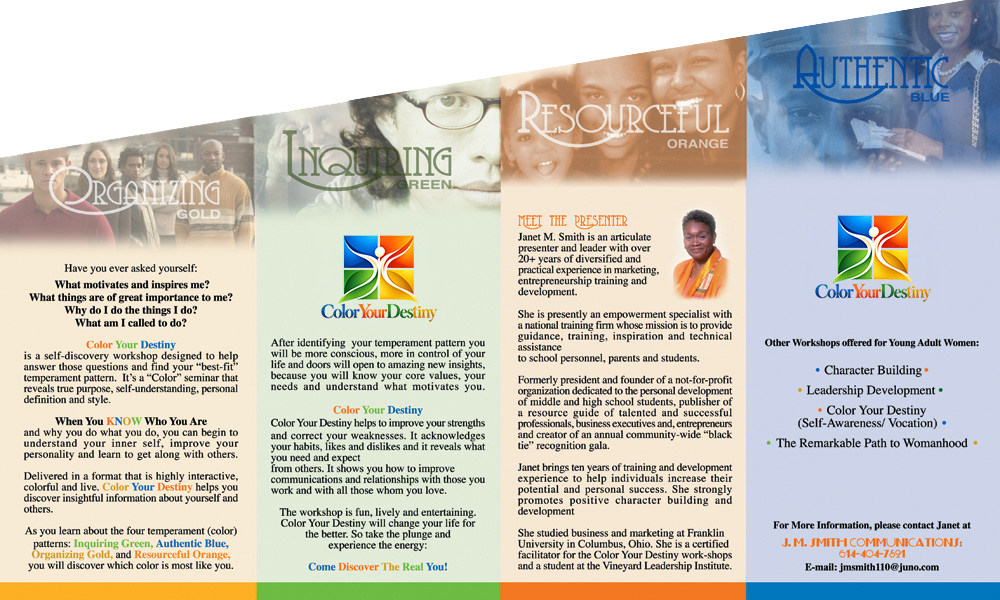 Color Your Destiny Brochure — project view 2 by Giselle White / Webphotographix