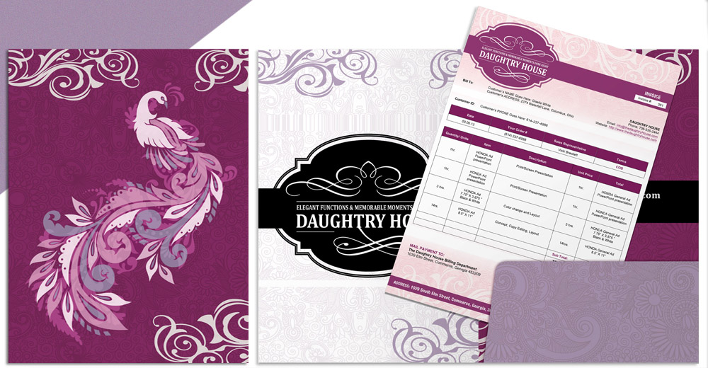 The Daughtry House branded presentation folder