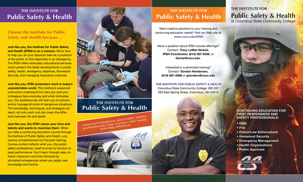 Columbus State Public Safety Brochure — project view 1 by Giselle White / Webphotographix