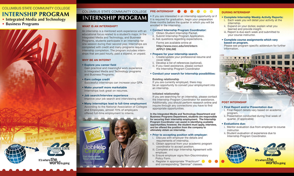 Columbus State Student Internship Brochures — project view 1 by Giselle White / Webphotographix