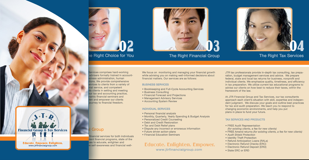 JTR Financial Group tax and financial services brochure