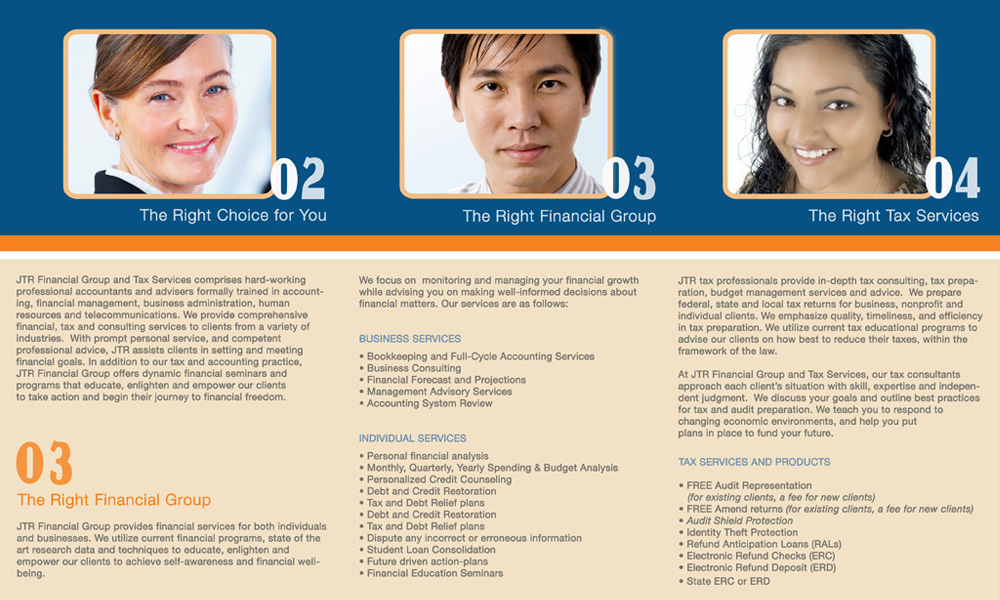 JTR Financial Group Brochure — project view 2 by Giselle White / Webphotographix