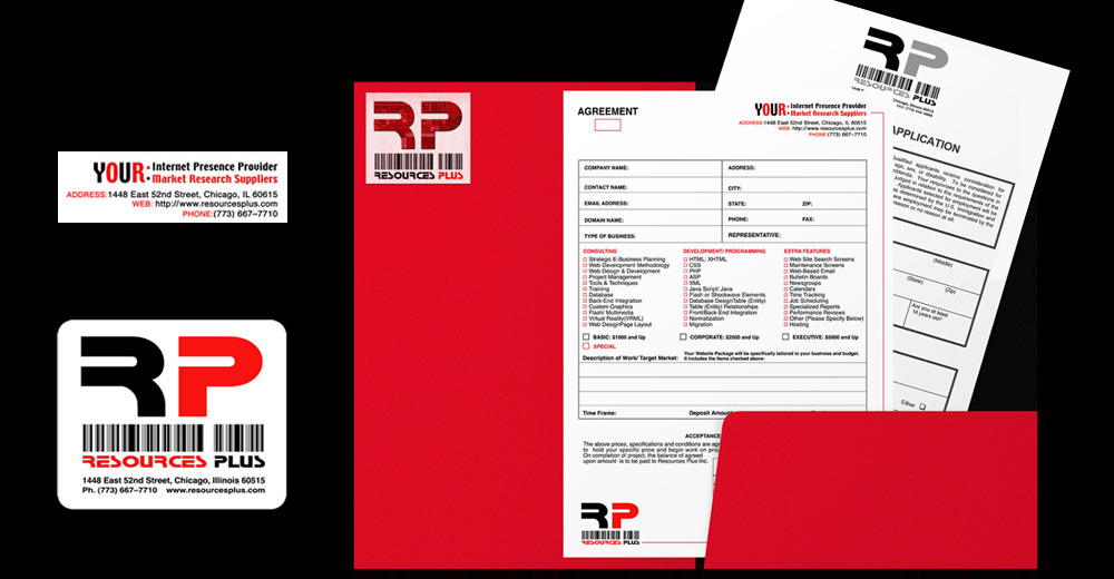 Resources Plus branded presentation folder