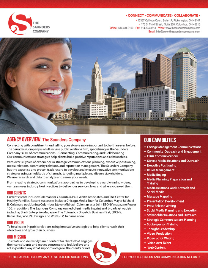 The Saunders Company Capabilities Statement — project view 1 by Giselle White / Webphotographix