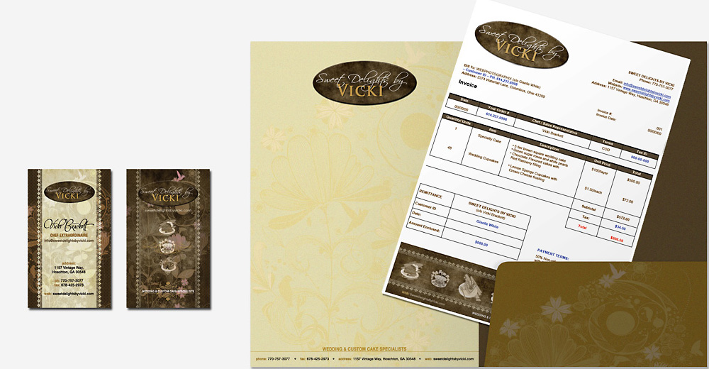 Sweet Delights by Vicki business collateral