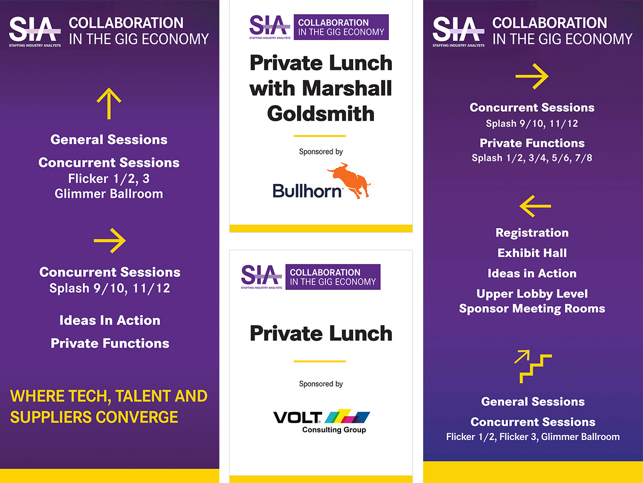 Collaboration In The Gig Economy signage and social media marketing