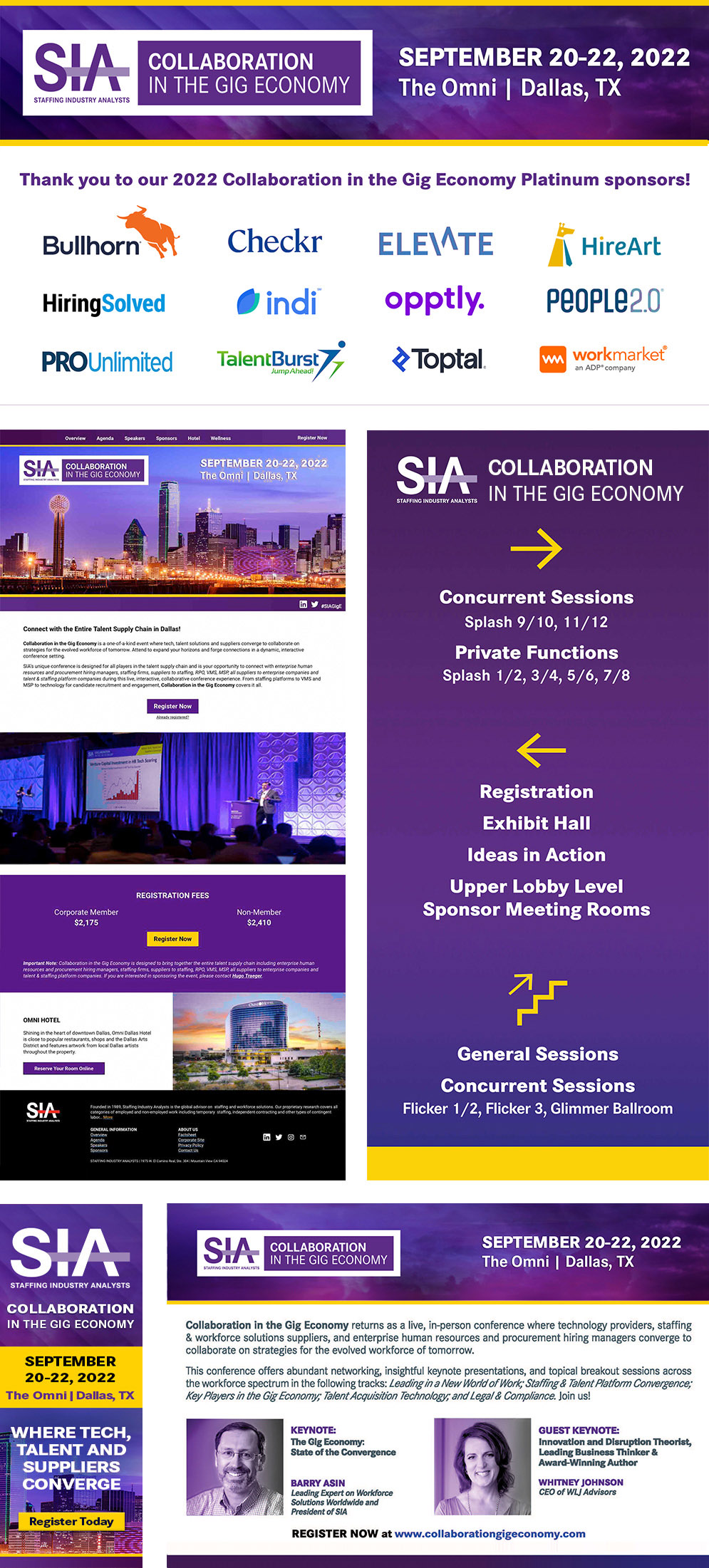 Collaboration In The Gig Economy Print and Digital Marketing collateral