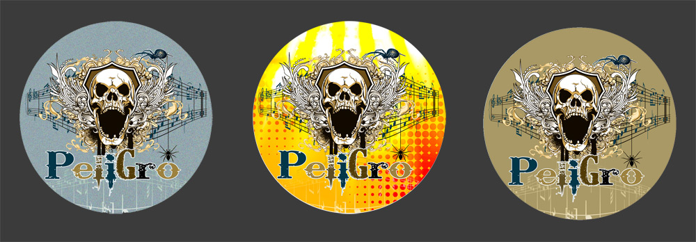 Peligro promotional stickers and decals