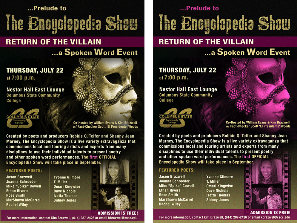 Columbus State The Encyclopedia Show Theatre Workshop Poster