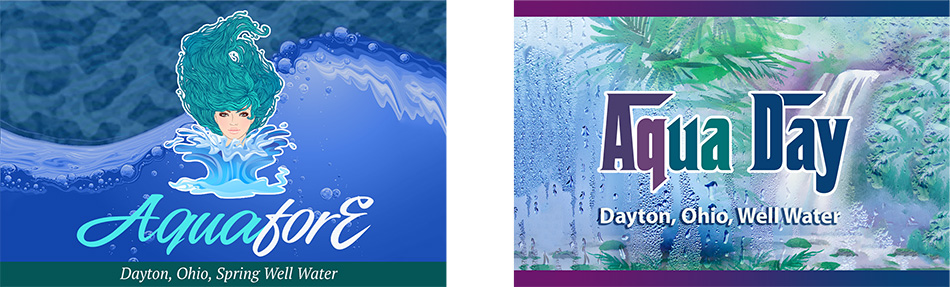 Dayton Water Company final label designs additional flat view