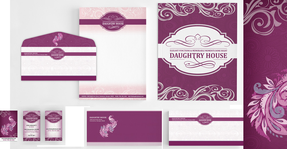 The Daughtry House corporate stationery design
