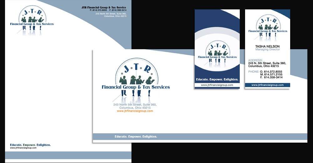 JTR Financial Group corporate stationery option two