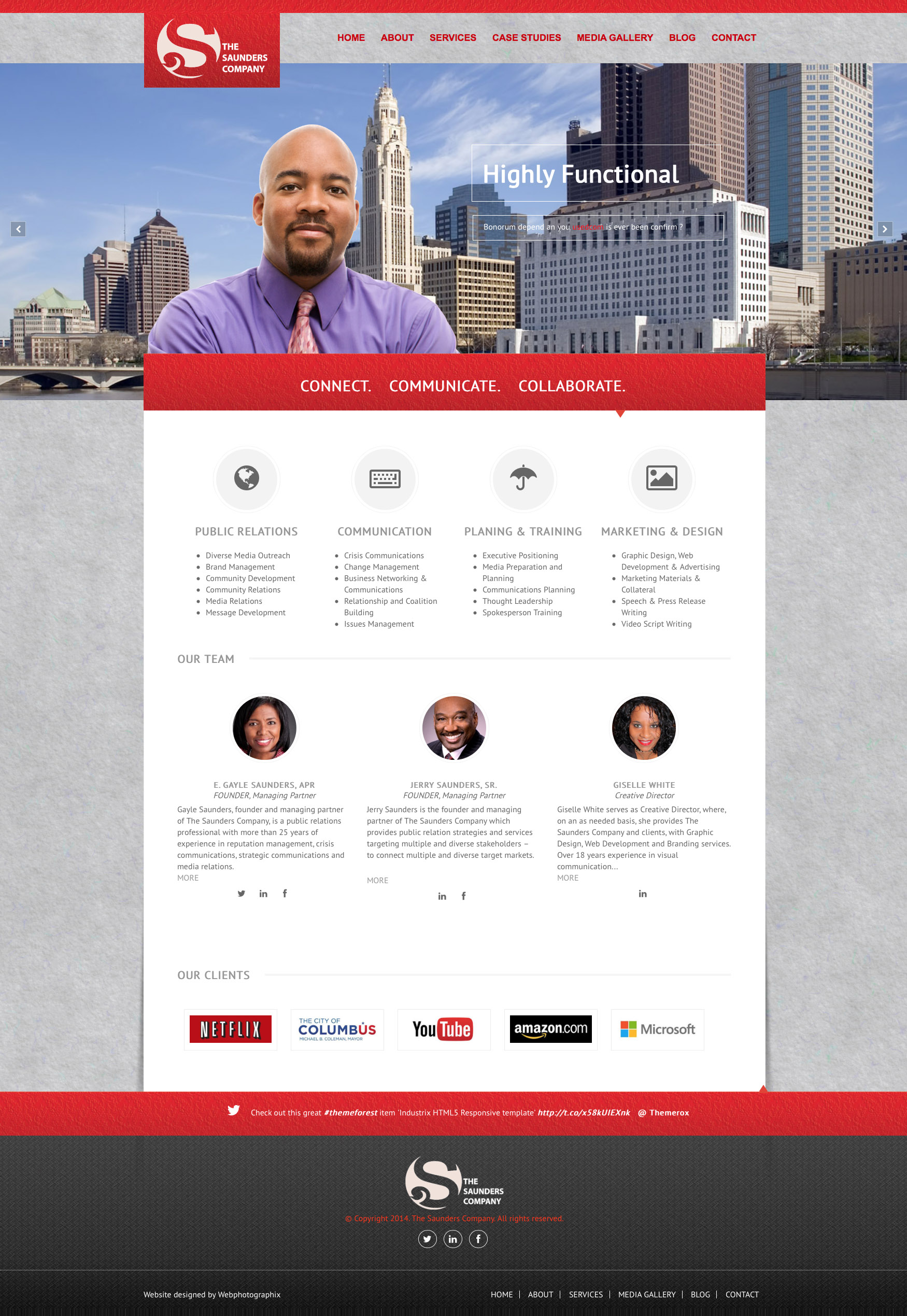 The Saunders Company Website Concept